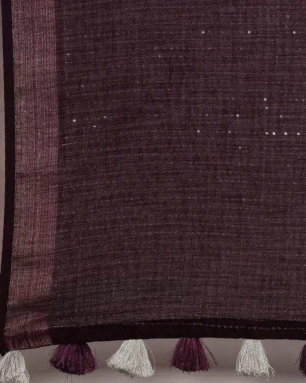 Purple_Cotton_Blend_Sequence_Silk_Border_Saree