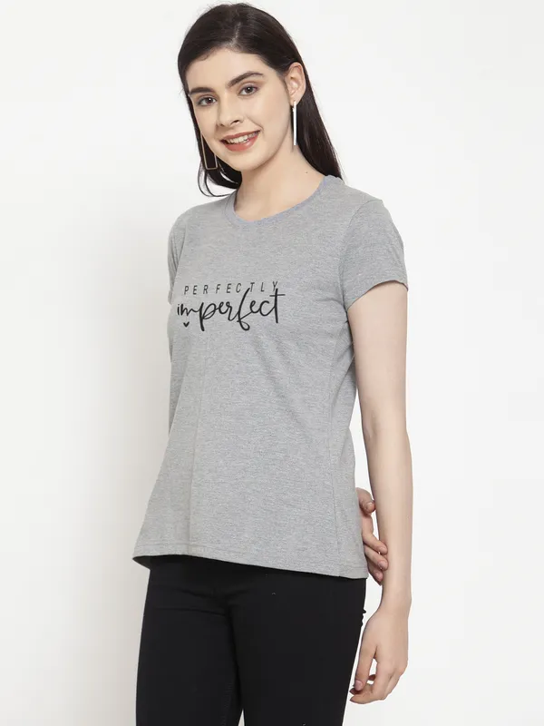 Grey_Cotton_Perfectly_Imperfect_Print_Round_Neck_T-Shirt_For_Women
