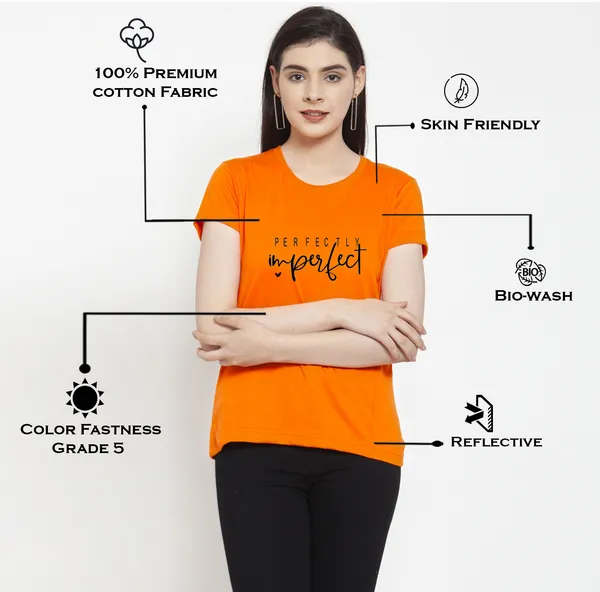 Orange_Cotton_Perfectly_Imperfect_Print_Round_Neck_T-Shirt_For_Women
