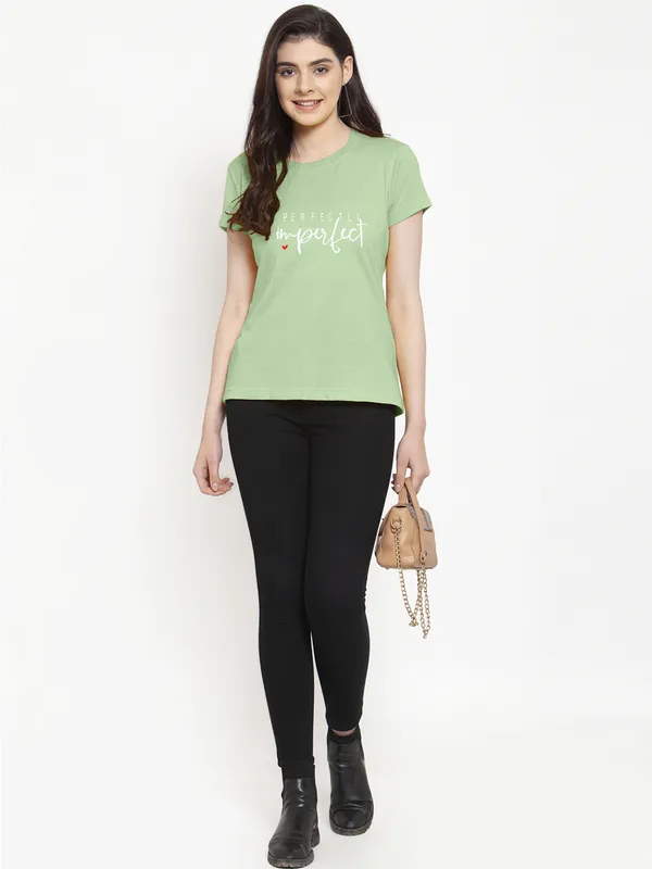 Sea_Green_Cotton_Perfectly_Imperfect_Print_Round_Neck_T-Shirt_For_Women