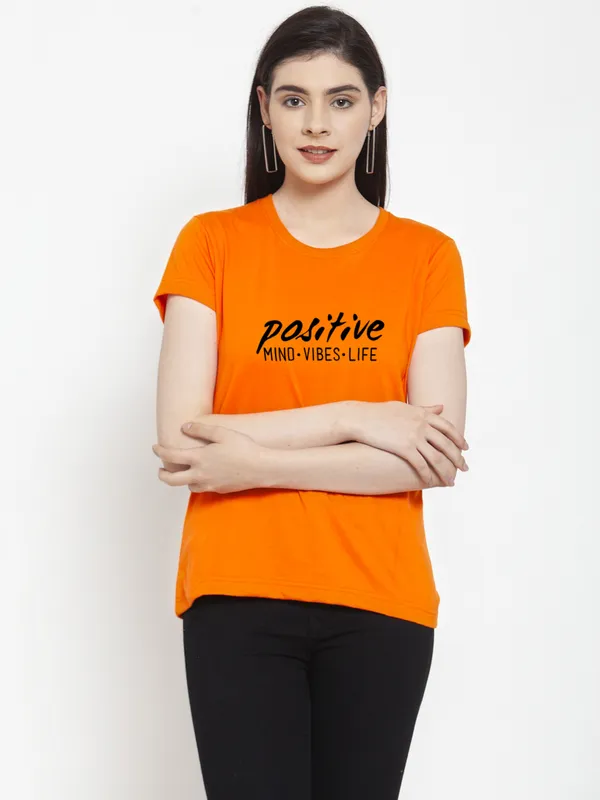 Pack_of_2_Grey_&_Orange_Cotton_Round_Neck_Raglan_Sleeves_Printed_T-Shirt_For_Women
