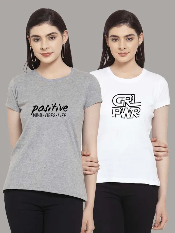 Pack_of_2_Grey_&_White_Cotton_Round_Neck_Raglan_Sleeves_Printed_T-Shirt_For_Women