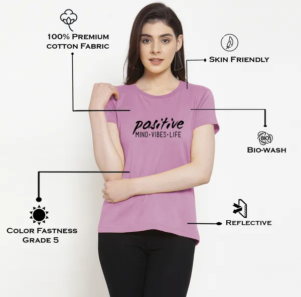 Purple_Cotton_Positive_Vibes_Print_Round_Neck_T-Shirt_For_Women