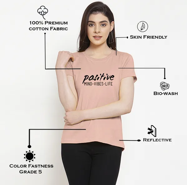 Coral_Cotton_Positive_Vibes_Print_Round_Neck_T-Shirt_For_Women