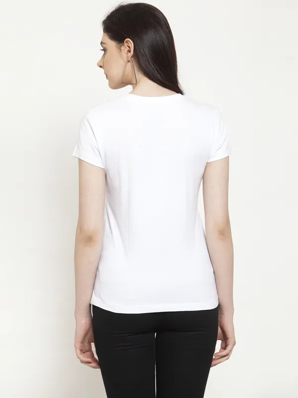 White_Cotton_Girl_Power_Print_Round_Neck_T-Shirt_For_Women