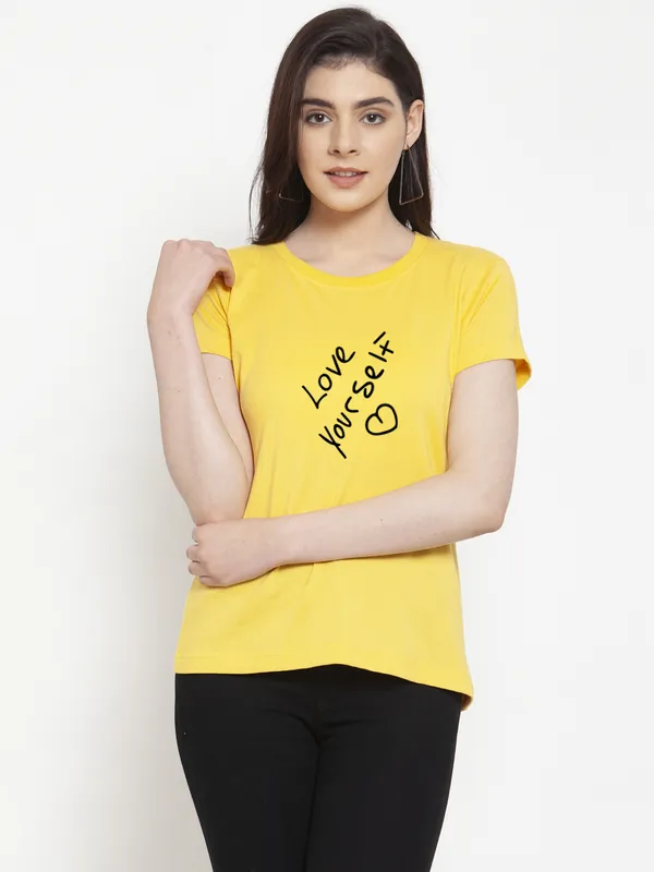 Pack_of_2_Grey_&_Yellow_Cotton_Round_Neck_Raglan_Sleeves_Printed_T-Shirt_For_Women