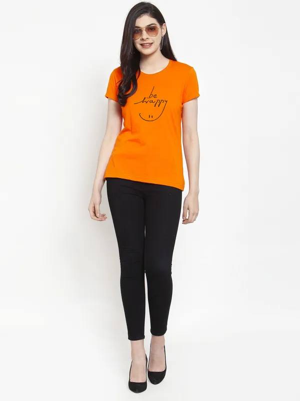 Pack_of_2_Purple_&_Orange_Cotton_Round_Neck_Raglan_Sleeves_Printed_T-Shirt_For_Women