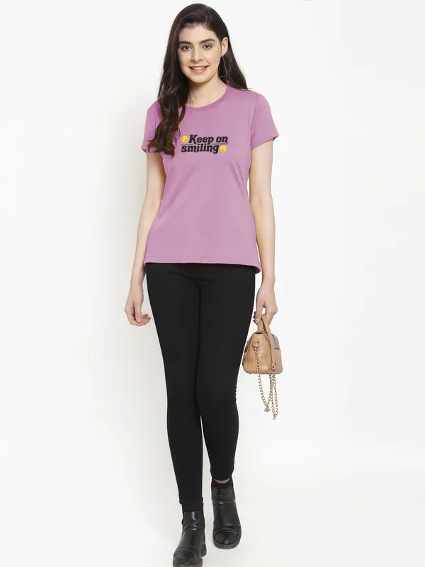 Pack_of_2_Orange_&_Purple_Cotton_Round_Neck_Raglan_Sleeves_Printed_T-Shirt_For_Women