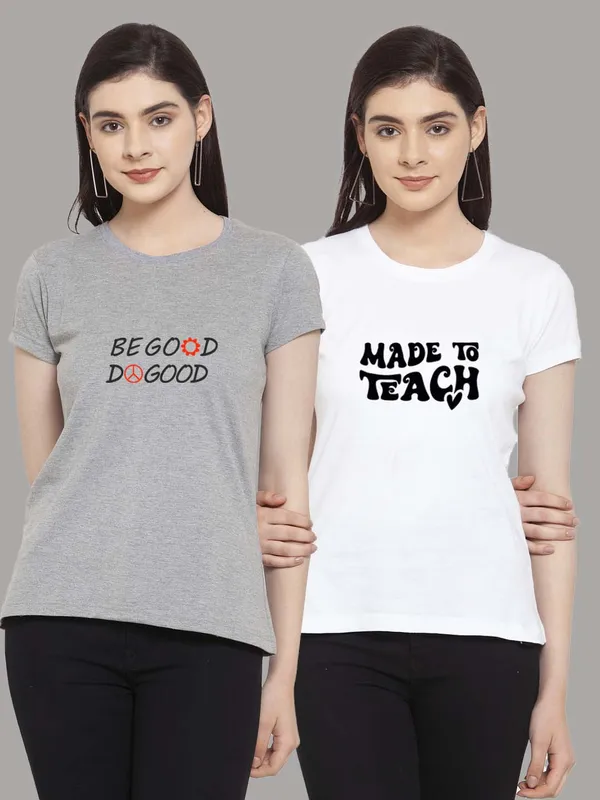 Pack_of_2_Grey_&_White_Cotton_Round_Neck_Raglan_Sleeves_Printed_T-Shirt_For_Women