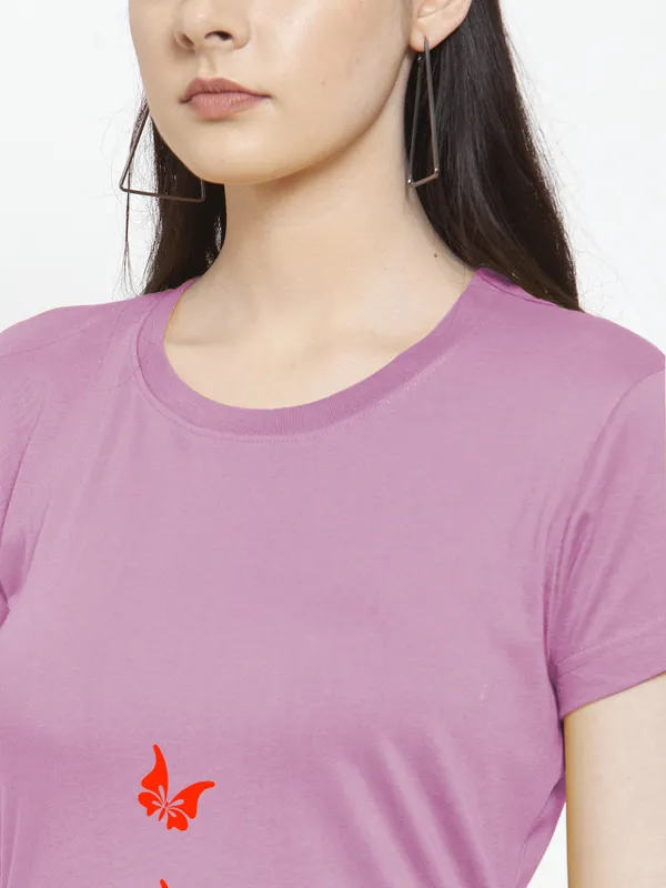 Purple_Cotton_Princess_Print_Round_Neck_T-Shirt_For_Women
