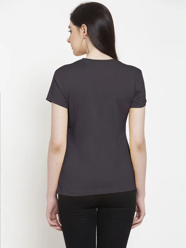 Grey_Cotton_Princess_Print_Round_Neck_T-Shirt_For_Women