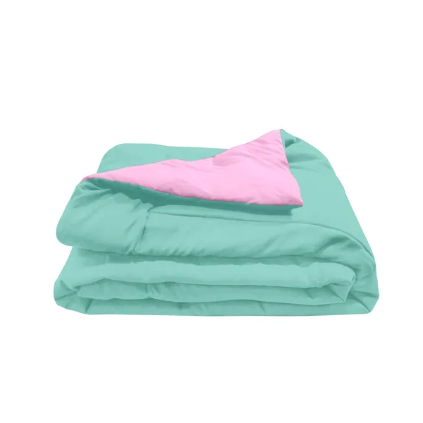 Solid_Single_Comforter_for_AC_Room_(Polyester,_Pink_and_Sea_Green)