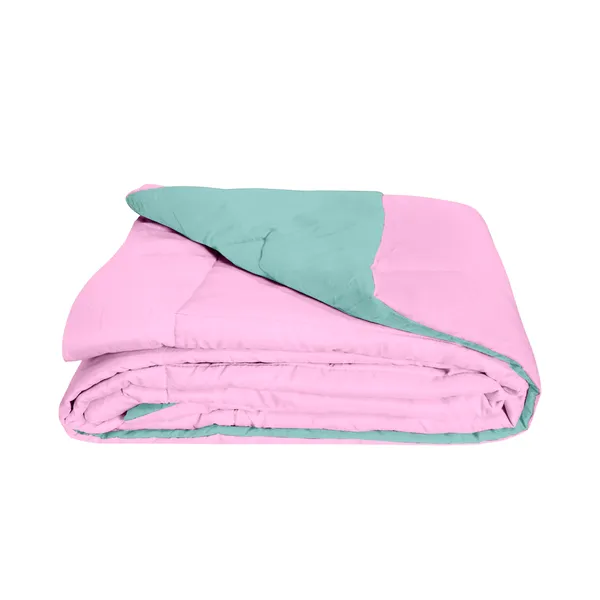 Solid_Single_Comforter_for_AC_Room_(Polyester,_Pink_and_Sea_Green)