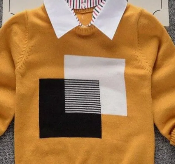 100%_Cotton_Mustard_&_White_Premium_Quality_Sweatshirt_For_Kids