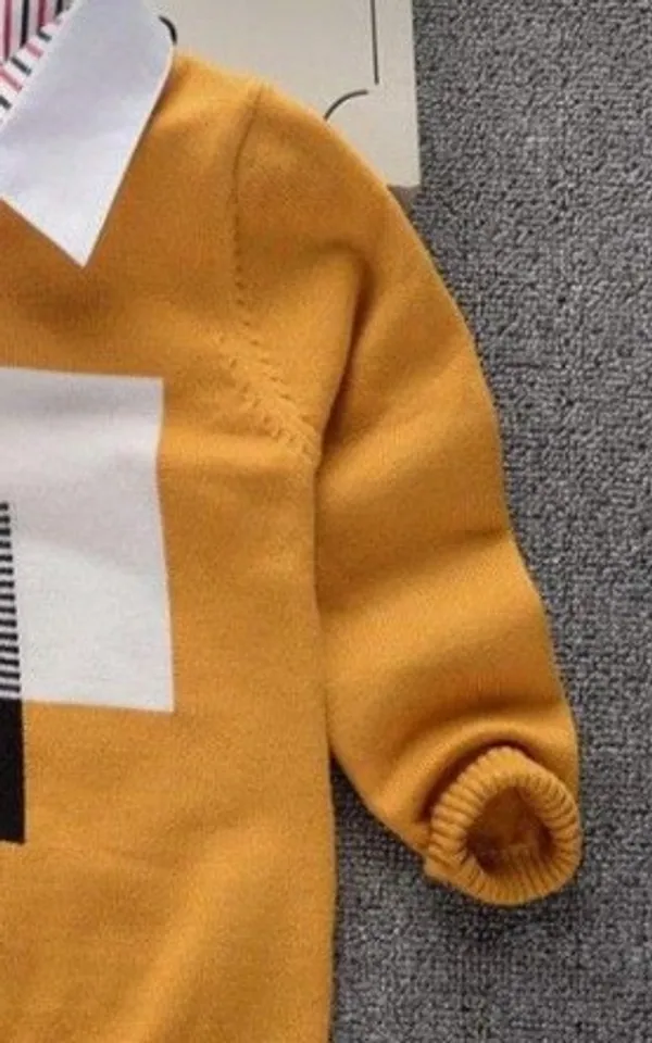 100%_Cotton_Mustard_&_White_Premium_Quality_Sweatshirt_For_Kids