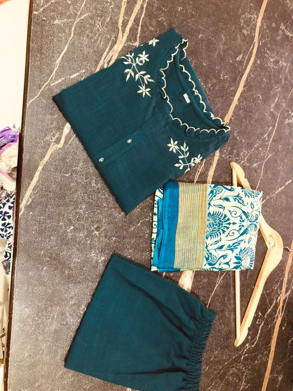 Blue_Cotton_Embroided_Kurta_and_Pant_with_Dupatta