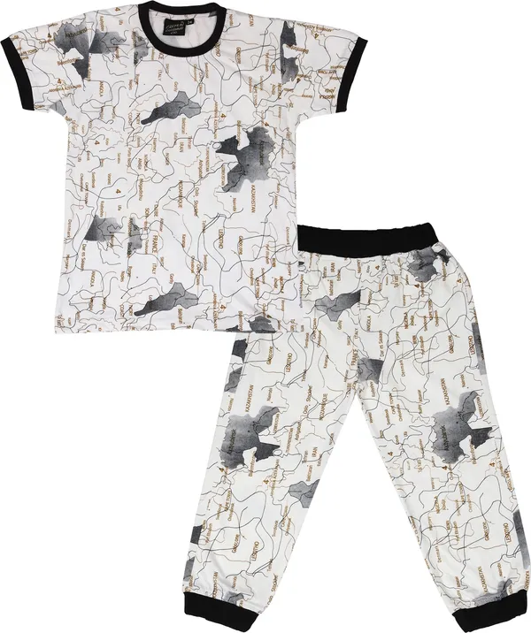 Multi_Kids_Nightwear_Boys_&_Girls_Printed_Cotton_Blend-Pack_Of_1