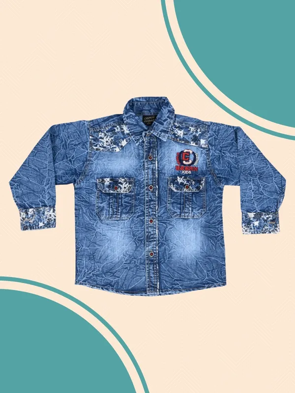 Blue_A_Boys_Washed_Casual_Shirt