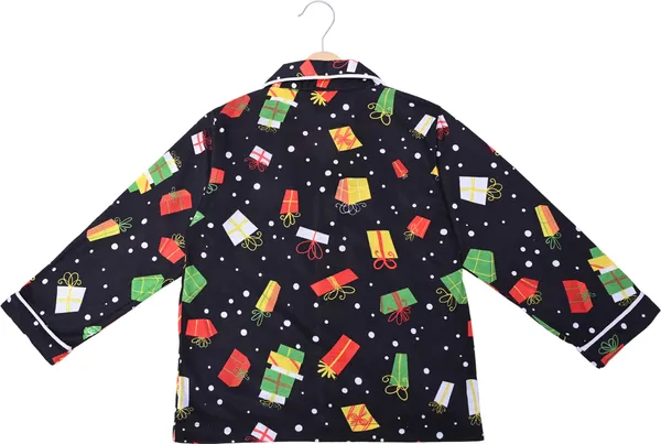 Black_Kids_Nightwear_Boys_&_Girls_Printed_Cotton_Blend-Pack_Of_1