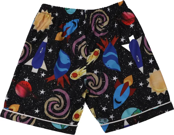 Black_Kids_Nightwear_Boys_&_Girls_Graphic_Print_Cotton_Blend-Pack_Of_1