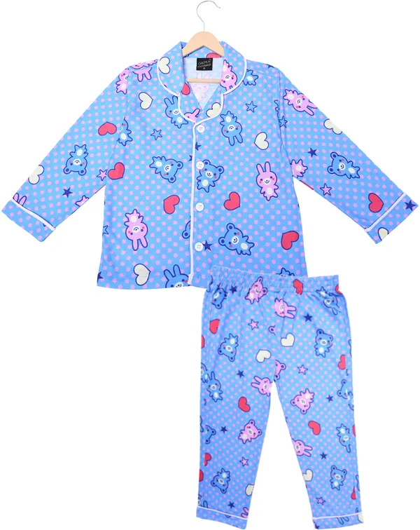 Blue_Polka_Kids_Nightwear_Boys_&_Girls_Printed_Cotton_Blend-Pack_Of_1