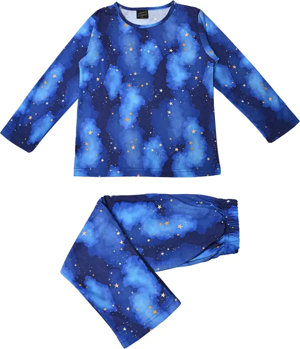 Blue_Kids_Nightwear_Boys_&_Girls_Printed_Cotton_Blend-Pack_Of_1