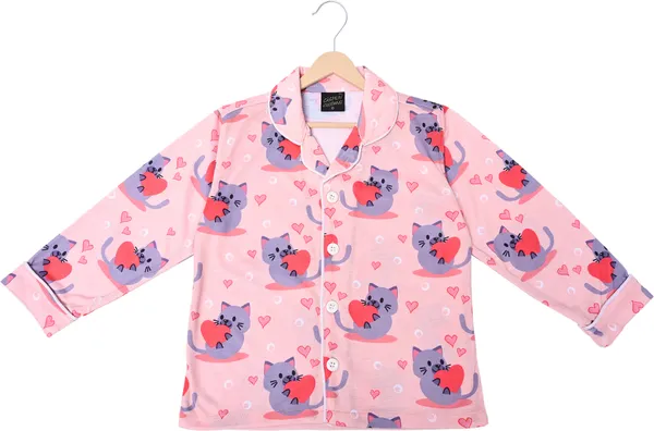 Peach_Kids_Nightwear_Boys_&_Girls_Printed_Cotton_Blend-Pack_Of_1