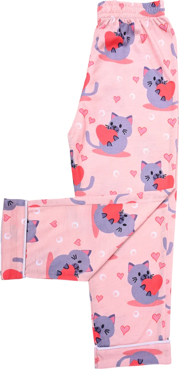 Peach_Kids_Nightwear_Boys_&_Girls_Printed_Cotton_Blend-Pack_Of_1