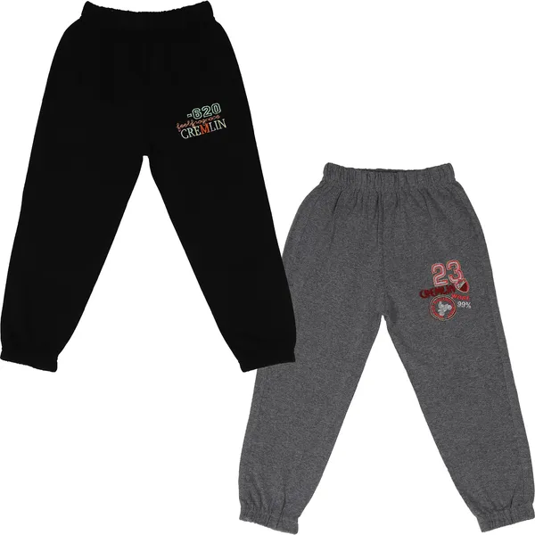 Black::Grey_Track_Pant_For_Boys_&_Girls-Pack_Of_2
