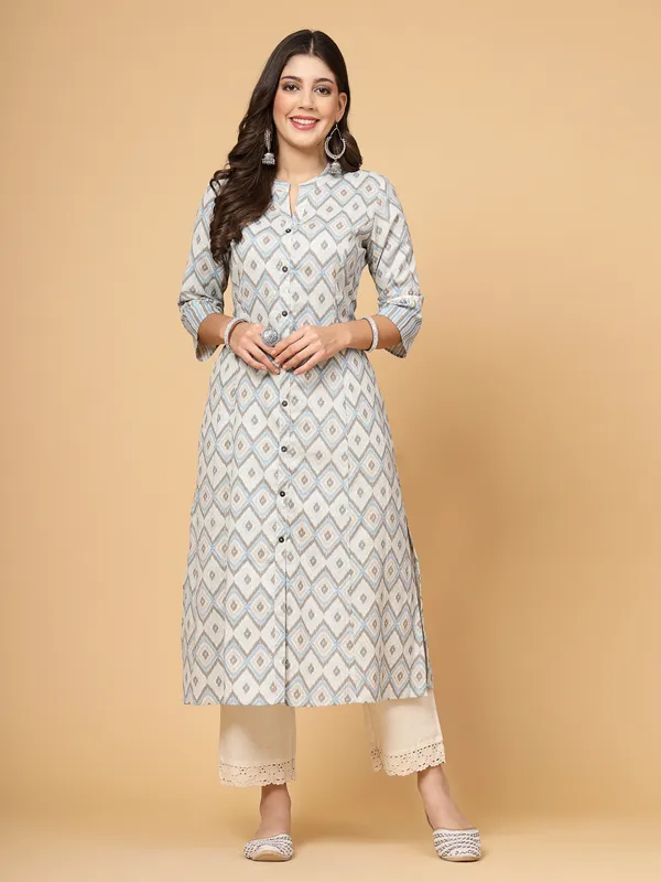 Sky_Blue_Cotton_Floral_Print_A-line_Kurta
