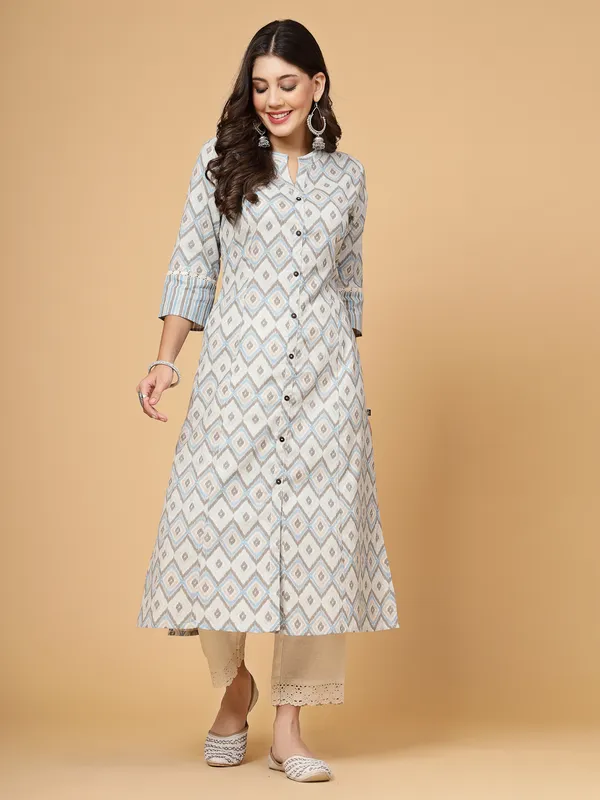 Sky_Blue_Cotton_Floral_Print_A-line_Kurta