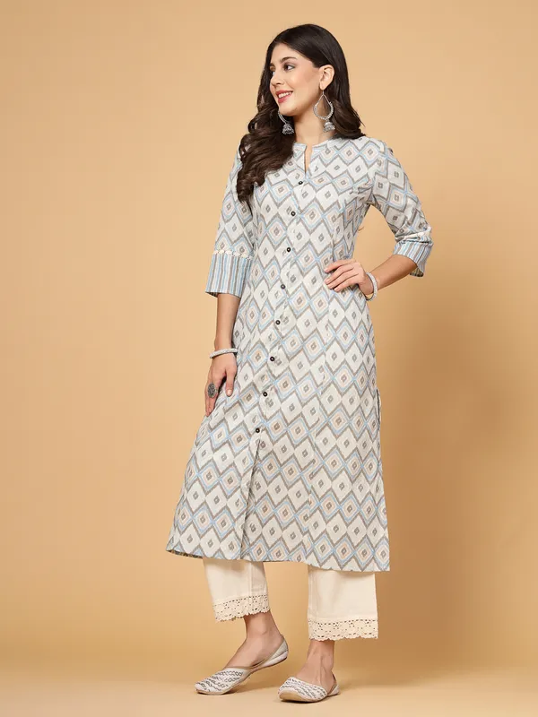 Sky_Blue_Cotton_Floral_Print_A-line_Kurta