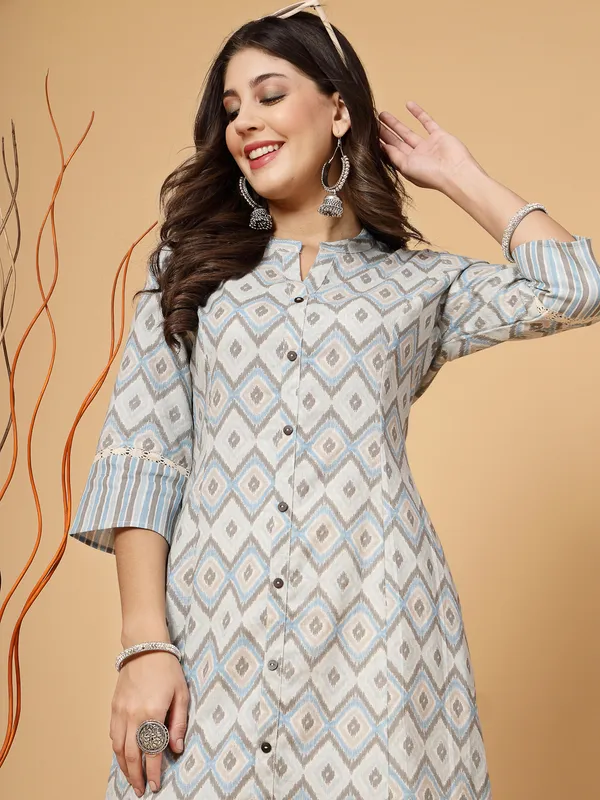 Sky_Blue_Cotton_Floral_Print_A-line_Kurta