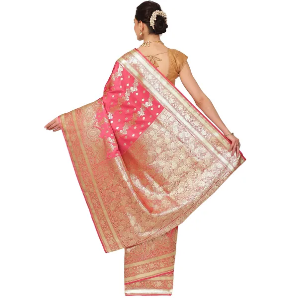 Pink_Katan_Silk_Banarasi_Sarees_For_Women