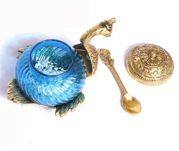 Metal_Duck_Shape_Glass_Bowl_with_Spoon_for_Saunf_Supari_&_Dryfruit_Bowl