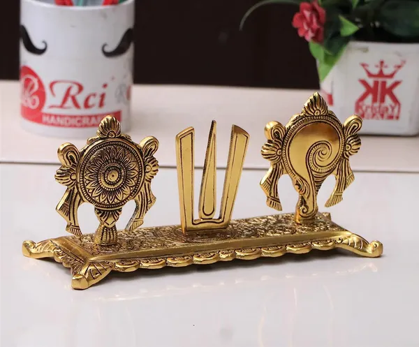 Metal_Tirupati_Balaji_Yantra_Shankh_Chakra_Tilak_Namah_Symbol_Gold_Plating_Antique_Decorative_for_Home_&_Office_Table_Showpiece_Figurines