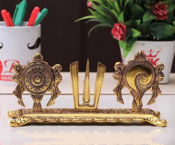 Metal_Tirupati_Balaji_Yantra_Shankh_Chakra_Tilak_Namah_Symbol_Gold_Plating_Antique_Decorative_for_Home_&_Office_Table_Showpiece_Figurines