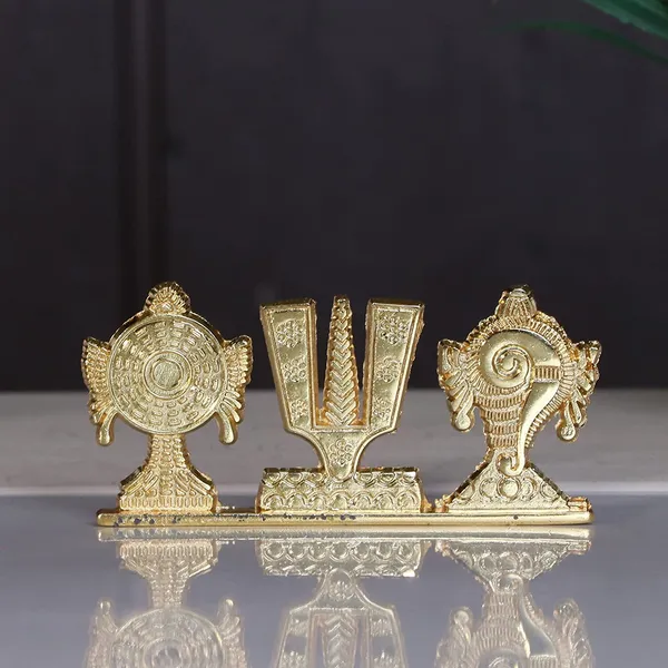 Tirupati_Balaji_Symbol_Stand_Shankh_Chakra_Namah_Gold_Plating_Antique_Decorative_for_Car_Dashboard_Home