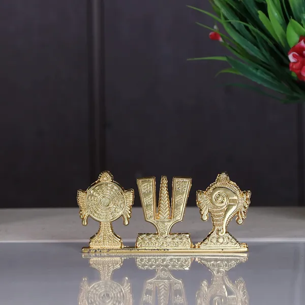 Tirupati_Balaji_Symbol_Stand_Shankh_Chakra_Namah_Gold_Plating_Antique_Decorative_for_Car_Dashboard_Home