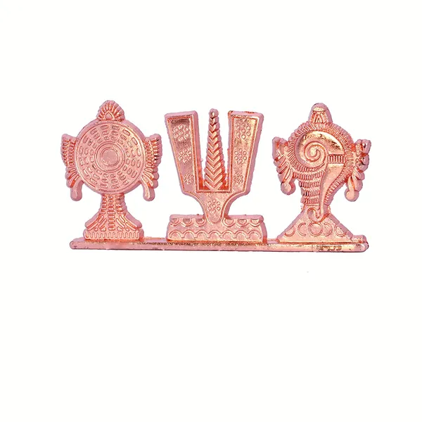 Tirupati_Balaji_Symbol_Stand_Shankh_Chakra_Tilak_Copper_Plating_Finish_Decorative_for_Car_Dashboard_Home