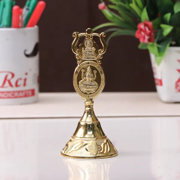 _Antique_Pooja_Bells_Metal_Gold_Kuber_Ghanti,_Hand_Bell_with_Kuber_Laxmi_and_Ganesh_Embose_for_Pooja_Mandir_Handcrafted_Puja_Ghanti_Home_and_Office_Mandir_D?????r