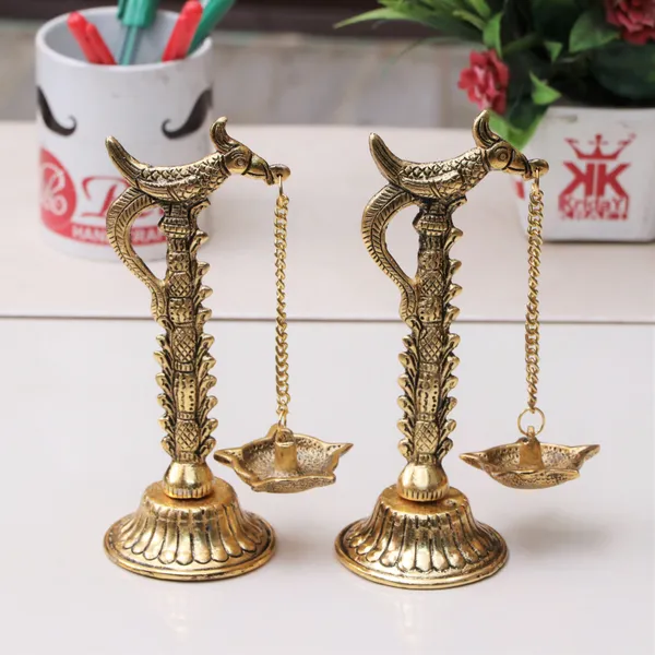 Peacock_Design_Metal_Hanging_with_Chain_Diya_Pair_of_Peacock_Design_Bird_Diya_Deepak_Oil_Lamp_Metal_Gold_Finish_Hanging_Diya_Pair_Puja(Pack_of_2)