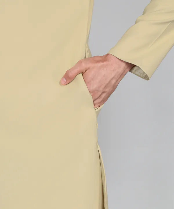 Solid_Cream_Cotton_Blend_Nawabi_With_Paijama