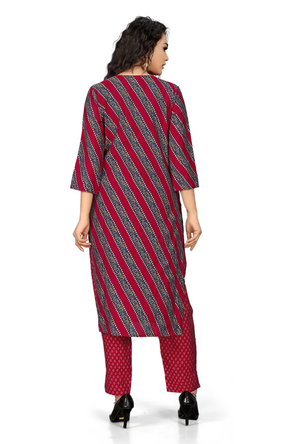 Indian_Women_Purple_Pure_Cotton_Printed__Kurta_with_Trousers