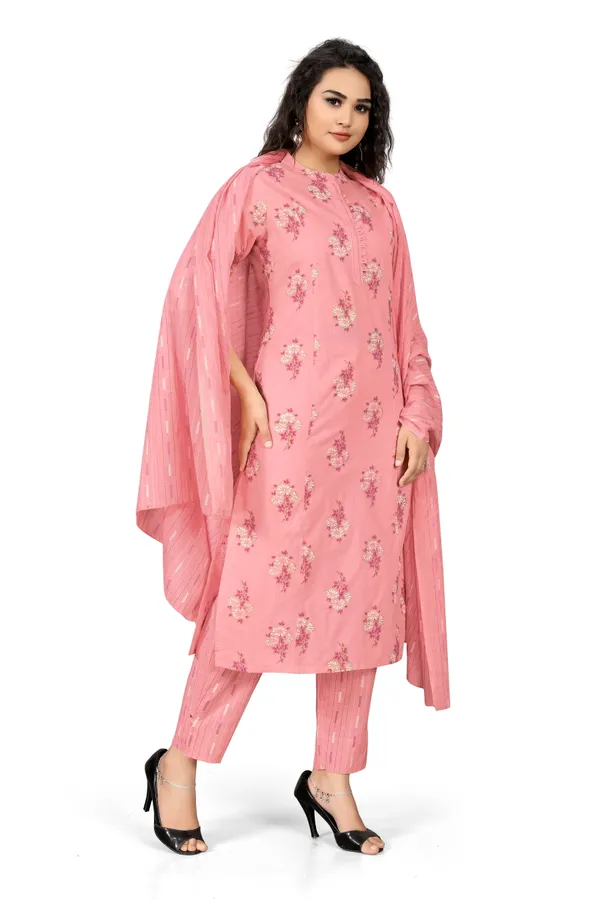 Indian_Women_Pink_Pure_Cotton_Printed__Kurta_with_Trousers_&_Dupatta