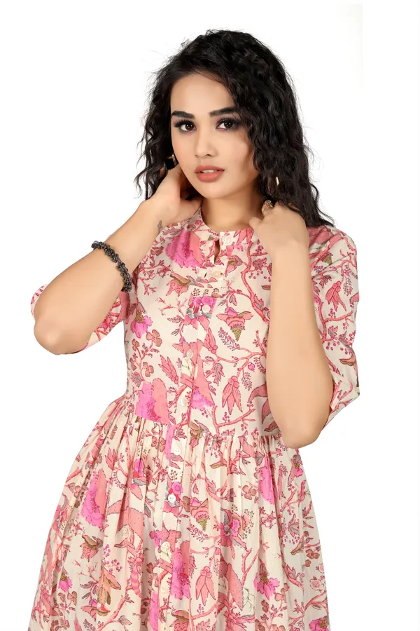Indian_Women_Pink_&_Off_White_Pure_Cotton_Printed__Kurta