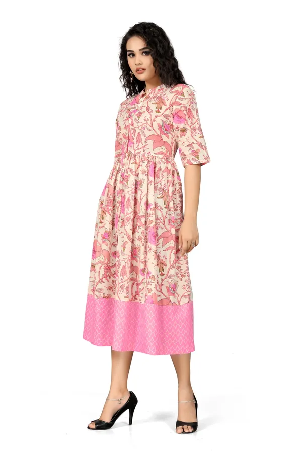 Indian_Women_Pink_&_Off_White_Pure_Cotton_Printed__Kurta