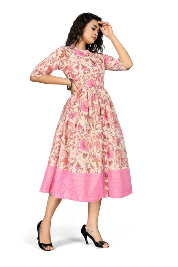 Indian_Women_Pink_&_Off_White_Pure_Cotton_Printed__Kurta