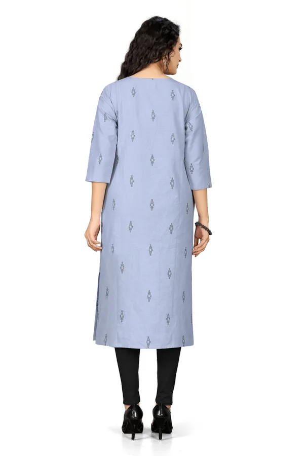 Indian_Women_Grey_Pure_Cotton_Printed__Kurta
