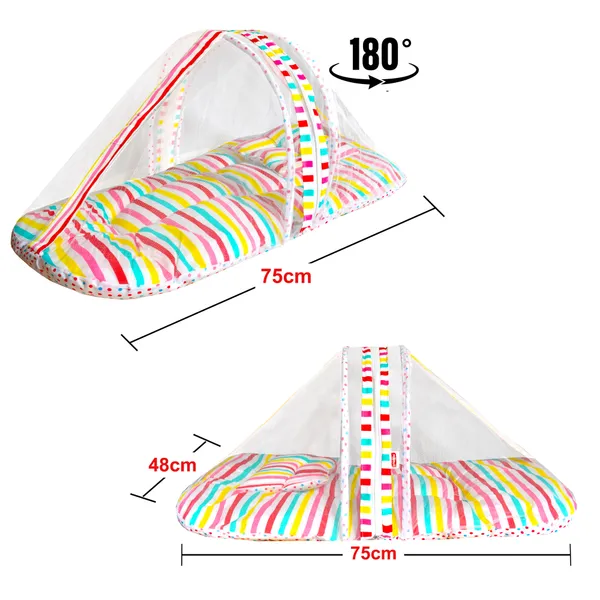 Mite_Baby_4_Piece_Bedding_Set_with_Pillow_and_Bolsters_Sleeping_Bag_and_Bedding_Set_and_Feeding_Pillow_Combo_(Stripes)